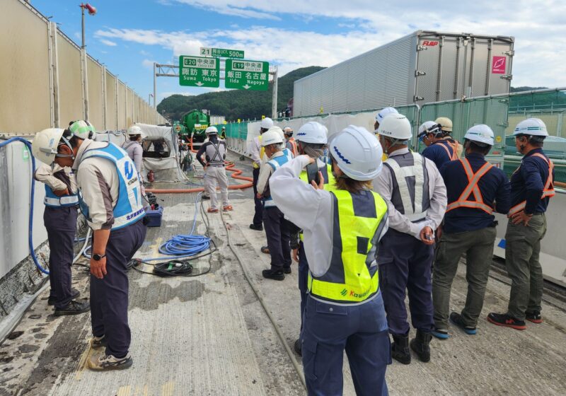 岡谷高架橋改良工事の現場見学会を行いました